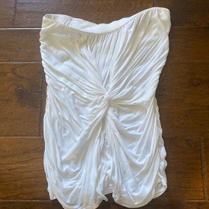Victoria secret white ruched tube top size medium
